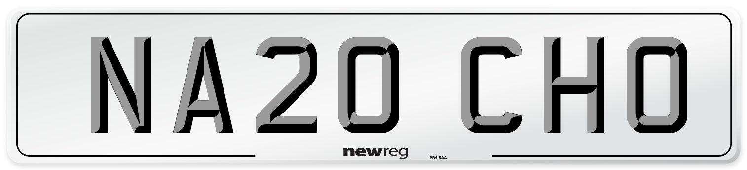 NA20 CHO Number Plate from New Reg